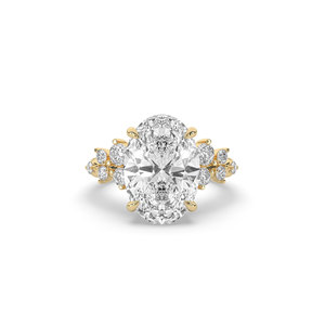 Bague en diamant de laboratoire ovale de 4 carats certifiée IGI, en argent sterling 925, style unique pour femme, légère, taille brillant, luxe - Product Image 3