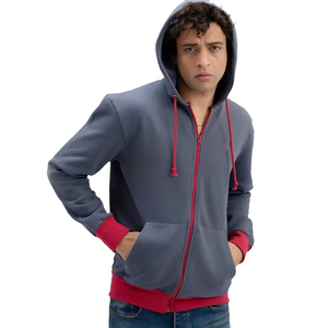 OEM/ODM Service Winter Men's Zipper <b>Hoodies</b> 100% Cotton <b>Lightweight</b> Stonewashed Print Customizable Colors Sizes Breathable High - Product Image 2