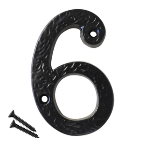 Lettres et chiffres en fonte style vintage A-Z 0-9, antirouille, en fer forgé noir, numéro de maison, alphabet mural en métal à fixer sur porte - Product Image 5