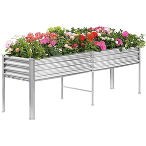 Jardinière ronde moderne en acier galvanisé, grande jardinière en métal résistante aux intempéries pour l'aménagement paysager de jardin, tailles personnalisées disponibles - Product Image 2