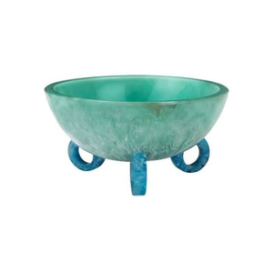 Modern Luxury Aqua <b>Blue</b> Resin Serving <b>Bowl</b> Handmade Marble Pattern Epoxy Fruit Salad <b>Bowl</b> Eco Friendly Tabletop Decorative - Product Image 4