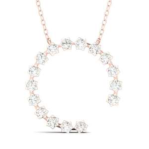 Colgante con Inicial de Letra C de Diamante Cultivado en Laboratorio al por Mayor con Piedras de Corte Redondo en Oro de 10K, 14K, 18K y Plata 925, 935, Joyería Personalizada - Product Image 2