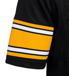 Men's <b>Black</b> V-Neck Embroidery Adult Men American <b>Football</b> Jerseyand <b>White</b> Padded Pants Set sportswear uniforms - Product Image 4