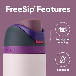 Borraccia FreeSip in Acciaio Inox Isolata Senza BPA con Cannuccia per Sport, Viaggi e Scuola - Product Image 4