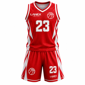Ensemble d'uniformes de basketball personnalisés pour hommes, maillot et short imprimés par sublimation, vêtements de sport respirants, vêtements d'entraînement de basketball pour équipe - Product Image 1