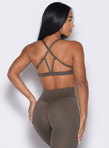 Women's High Support Lightweight Sports Bra Soft Padded Quick Dry Stretchy <b>Mesh</b> Insert Fitness <b>Top</b> Breathable Print Solid Front - Product Image 2