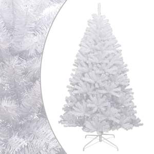 Sapin de Noël Artificiel Articulé de 1,20 m de Haut en PVC Blanc et Métal – Décoration Festive pour les Fêtes - Product Image 1