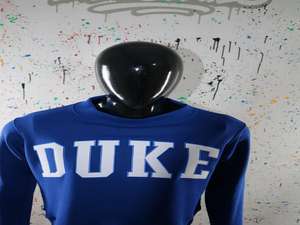 Sudadera DUKE BLUE con cuello alto 100% gris, sudadera con bordado aplicado y cuello ancho, CLUSH SPORTS - Product Image 6