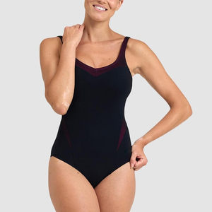 Maillot de bain une pièce sans dos en Spandex/Nylon respirant et écologique, avec armatures, personnalisable avec logo, pour femme, style tanga, vente en gros - Product Image 1