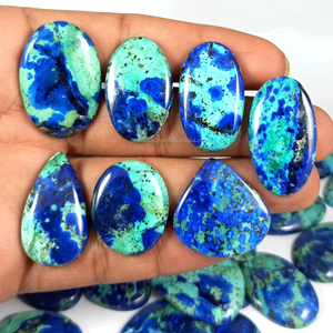 Cabujón de Azurita Azul Natural de Alta Calidad, Formas Mixtas, Piedra Preciosa Suelta para Joyería, Lote al por Mayor, Radha Arts, 20mm-35mm - Product Image 1