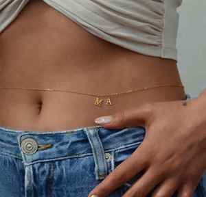 Chaînes de taille pour femmes, chaînes de ventre pour femmes, chaînes personnalisées avec initiales pour femmes, chaîne de taille sexy, bijoux de corps ajustables et tendance - Product Image 5
