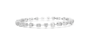 Exquisita colección de pulseras de diamantes naturales de plata blanca de lujo Premium al por mayor precio económico - Product Image 4