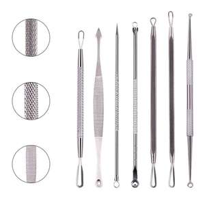 Kit de 7 Piezas para Extraer Puntos Negros y Espinillas, Herramienta de Eliminación de Acné por Succión al Vacío, Color Negro - Product Image 3