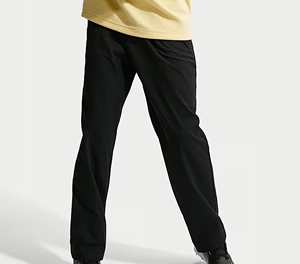 Men's <b>Black</b> Straight Leg Casual Pants Elastic Waist Breathable Polyester <b>Trousers</b> Autumn Wear - Product Image 4