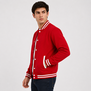 Stylish <b>mens</b> varsity <b>jacket</b> built <b>for</b> dependable warmth and athletic inspired fashion with versatile everyday casual wear appeal - Product Image 2