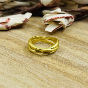 Latest High Demand Brass Band <b>Ring</b> Minimalist <b>Cross</b> <b>Ring</b> Women Brass <b>Ring</b> Women 18k Gold Plated Dainty Layered Jewelry Wholesale - Product Image 4