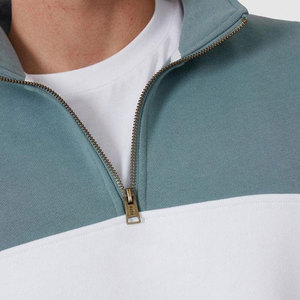 Sweat-shirt à col quart zippé pour homme, tissu confortable, col rond uni, coupe régulière, décontracté, hiver, French Terry, 100% polyester Econex - Product Image 5