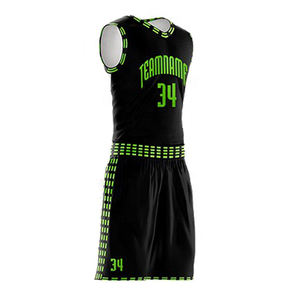 Vêtements de sport en gros, ensembles d'uniformes de basketball personnalisés avec impression par transfert thermique, maille respirante en polyester, maillots pour adultes - Product Image 5