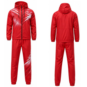 Conjunto de Chaqueta Cortavientos con Capucha Personalizada para Hombre, Chaqueta de Poliéster Estampada, Pantalones Completos, Ropa Deportiva Ligera para Correr, Entrenamiento, Gimnasio, Aire Libre - Product Image 5