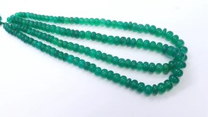 Cuentas de Calcedonia Verde Natural en Forma de Rondelle Lisa de 7mm y 10mm, Precio al por Mayor para Suministros de Joyería - Product Image 4