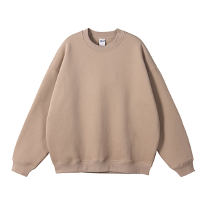 Sudadera de Cuello Redondo Extra Grande para Hombre, Color Sólido, Estilo Casual, Tejido de Rizo Francés, 100% Algodón, para Otoño - Product Image 5