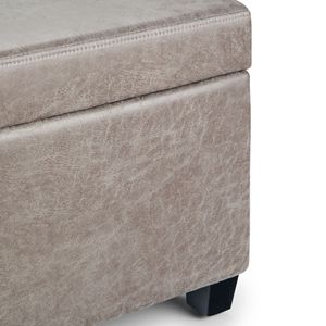 Avalon angosciato grigio Taupe stoccaggio panca ottomana sgabello elegante e mobili in ottomana - Product Image 4