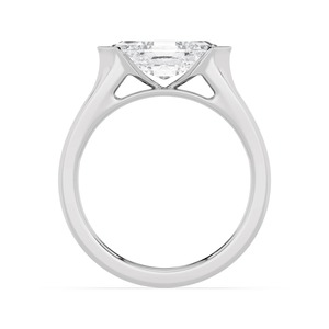 Anillo de compromiso con diamante cultivado en laboratorio, corte romboide arquitectónico, oro rosa de 10K, 1.50 quilates, joyería fina contemporánea para mujer - Product Image 4