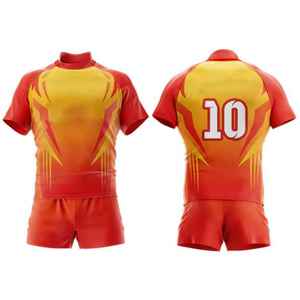 Tenues de rugby à séchage rapide, ensembles respirants, logo personnalisé, qualité supérieure, best-seller, design confortable et tendance, 100% polyester - Product Image 4