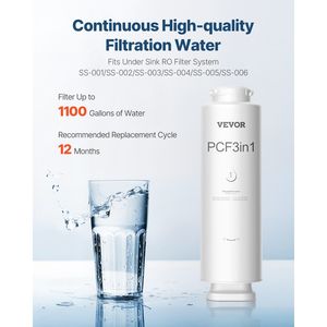 Filtro Acqua Composito PCF a 6 Strati, Riduce l'Odore di Cloro, Compatibile con Sistemi di Filtrazione ad Osmosi Inversa - Product Image 2