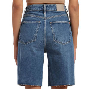 กางเกงยีนส์ขาสั้นผู้หญิงทรงสลิมฟิต สไตล์ลำลอง สีพื้น แห้งเร็ว ยืดหยุ่นได้ - Product Image 2