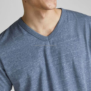 T-shirt pour homme en coton/polyester, manches courtes, col rond, coupe ajustée, style streetwear décontracté, tricoté en différentes couleurs, vente en gros - Product Image 5