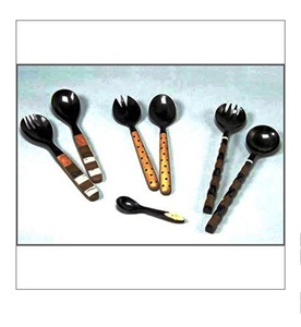 Utensilios para Ensaladas Hechos a Mano, Ecológicos, Aptos para Lavavajillas, para Cocina, Hechos en India - Product Image 4