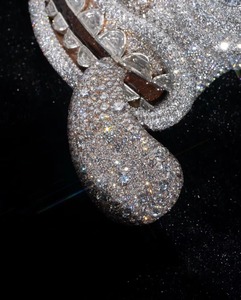 Pendentif Lapin Cartoon en Moissanite Ronde Taille Brillant, Argent 925, Style Hip Hop Bling, Breloque Quotidienne pour Rapper - Product Image 4