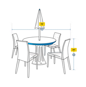 Housses de chaises et de tables rondes personnalisées avec housses de table à manger, housses de table d'extérieur, imperméables et résistantes aux UV, du Vietnam, avec fermeture éclair - Product Image 1