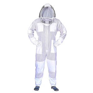 Traje de Apicultura en Tela de Algodón para Hombre y Mujer en Color Marrón con Guantes de Apicultor - Product Image 5