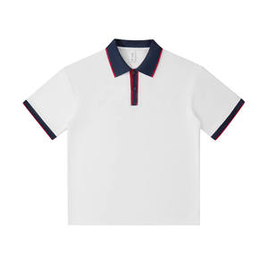 Chemise Homme 2026 Nouveau Style Coton Imprimé Respirant Anti-Plis Uni XL Coupe Ample Épaules Tombantes Manches Courtes Col Contrastant - Product Image 3