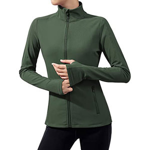 Lightweight Women <b>Yoga</b> <b>Jacket</b> Soft Touch Fabric Full Zip Athletic <b>Jacket</b> Slim Fit Comfortable Fit For <b>Yoga</b> Fitness - Product Image 1