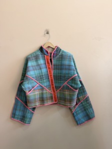 Lot of Assorted Handmade Eco-Friendly 100% Cotton Quilted Kantha Vintage Reversible Boho Short Length Kiara Cut Jacket - Product Image 5