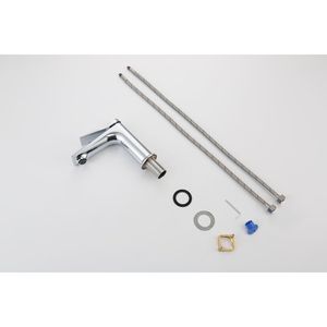 Rubinetto Monocomando Cromato per Lavabo Bagno e Lavanderia con Due Tubi da 3/8'' - Rubinetti Monocomando per Lavabo - Product Image 3