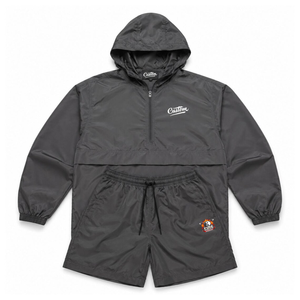 Conjunto de Chaqueta y Pantalones Cortos Deportivos de Invierno para Hombre, de Poliéster Impermeable y Resistente al Viento, de Color Sólido, Marca Privada, Venta al Por Mayor, Fabricante Personalizado - Product Image 2