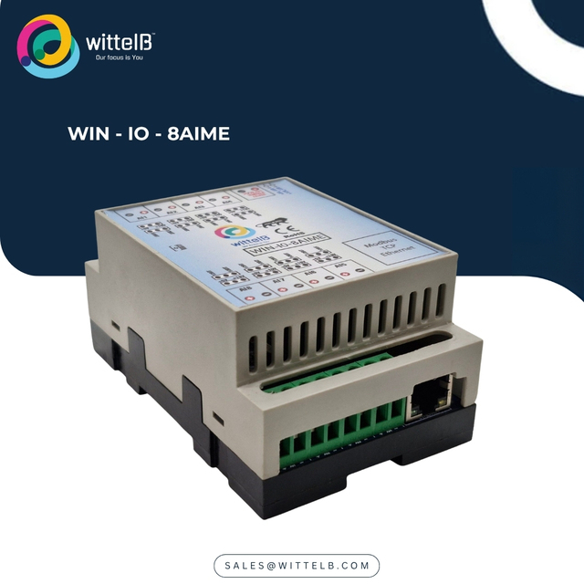 WittelB IO Module with 16 Digital Input Ports Modbus RTU RS485 Interface RAM/ROM/Flash Memory (WIN-IO-8AIME)