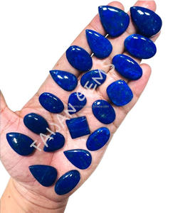 Cabochon de pierres précieuses en vrac Lapis Lazuli naturel poli cristal de toutes tailles pour la fabrication de pendentifs de bijoux - Product Image 1