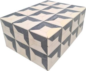 Trending HANDICRAFT HUB Wooden Jewelry Box Rectangular Classic Inlaid Geometric Design Eco-Friendly Storage Box Decorative - Product Image 6