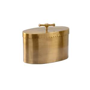 Pot en laiton artisanal |   Conteneur de stockage hermétique en acier inoxydable - Product Image 3