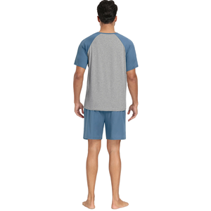 Service OEM Ensemble décontracté deux pièces pour homme, été, design personnalisé, multicolore, t-shirts à col rond à manches courtes, shorts, écologique - Product Image 6