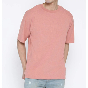 เสื้อยืดคอกลมคุณภาพสูงสำหรับผู้ชาย สไตล์ใหม่ แบบเรียบ ผ้าเจอร์ซีย์ ลายพื้น ไหล่ตก ขายส่ง ดีไซน์เปล่า รับสกรีนโลโก้ - Product Image 5