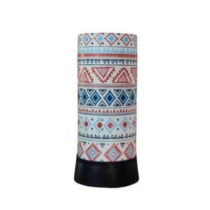 Lámpara de Mesa LED con Patrón Geométrico, Moderna, Bohemia, Tribal, Luz Nocturna Decorativa para Dormitorio, Ahorro de Energía, Luz Blanca Cálida - Product Image 1