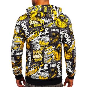 Sudadera con Capucha para Hombre, Primavera 2021, Personalizada con Impresión Sublimada Completa, Venta al Por Mayor, Poliéster/Algodón, Transpirable y Ecológica - Product Image 2