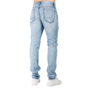 กางเกงยีนส์ผู้ชายทรงคลาสสิค สไตล์ลำลอง ผ้าเดนิมยืด ทรงเข้ารูป ขาตรง ลุคแฟชั่น ซักล้างได้ ใส่ได้ทุกวัน รับผลิตแบบ OEM ODM - Product Image 2