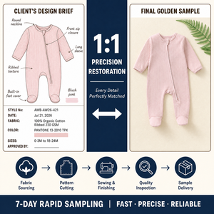 Tutina per Neonati in Cotone Biologico, Pagliaccetto con Cerniera Bidirezionale, Stampa Personalizzata, <span class=keywords><strong>Abbigliamento</strong></span> per Neonati - Product Image 2
